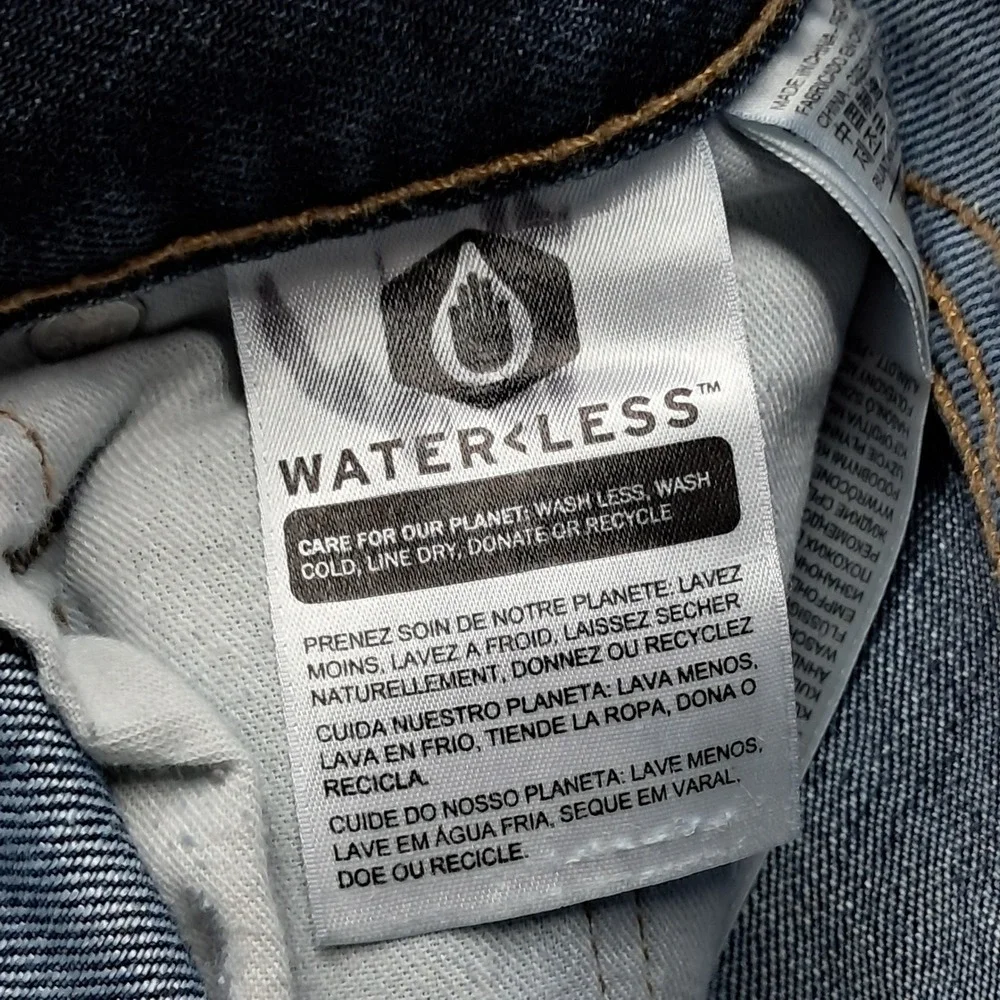 Levis 512 Slim Taper Mens Blue Denim Jeans 34x30 Medium Wash WaterLess 7002